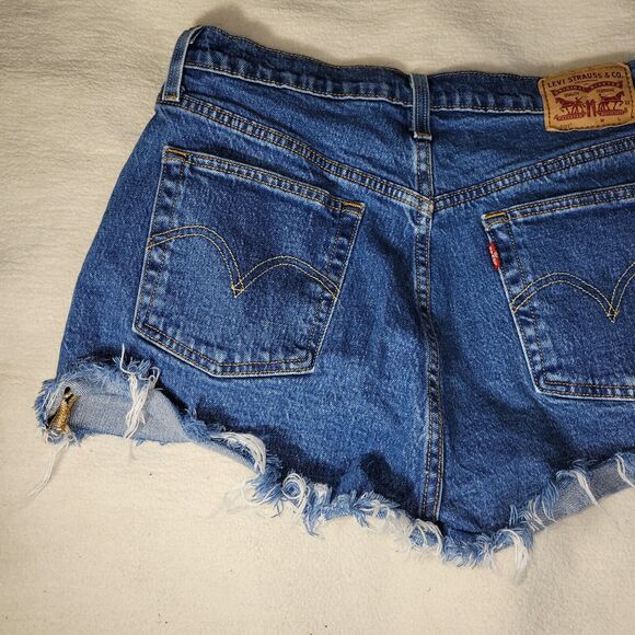Levi Shorts Jean Womens Size 29 Blue Y2k Preppy Booty Cut Beach 501 Y2k Grunge - Picture 8 of 16